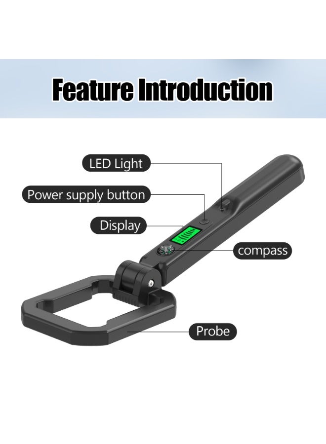 Handheld Metal Detector with LCD Display, High Sensitivity 360° Detection, Portable Metal Scanner with Sound & Vibration Alerts - Image 3